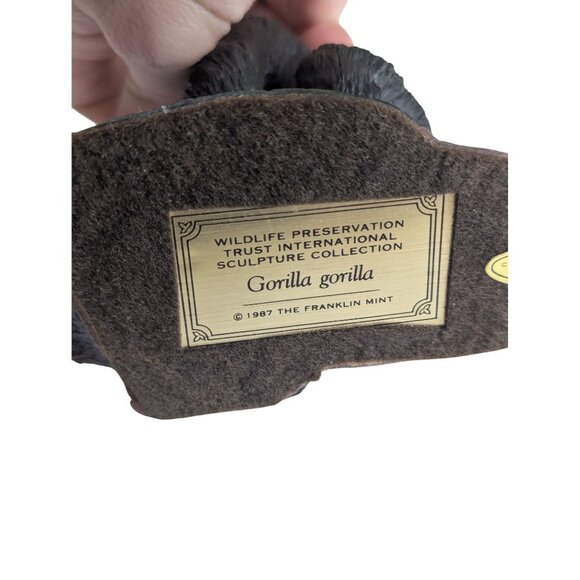 Franklin Mint Gorilla Gorilla Sculpture Wildlife Preservation Collection 1987 De - Picture 5 of 6